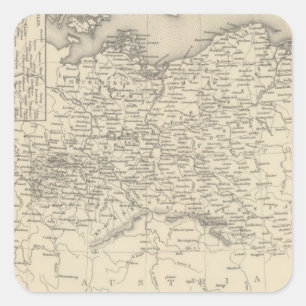 Preußen 6 quadratischer aufkleber