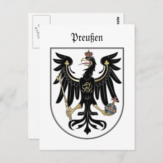 Preußen Adler Postkarte (Vorne/Hinten)