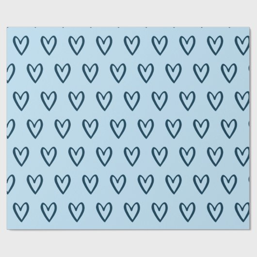 Preußen Blau auf Light Blue Geschenkpapier (Flach)