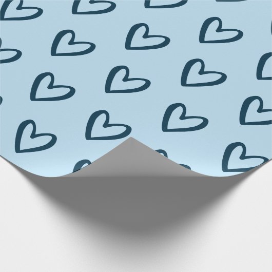 Preußen Blau auf Light Blue Geschenkpapier (Ecke)