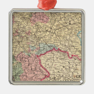 Preußen, Deutsche Staaten Karte von Mitchell Ornament Aus Metall