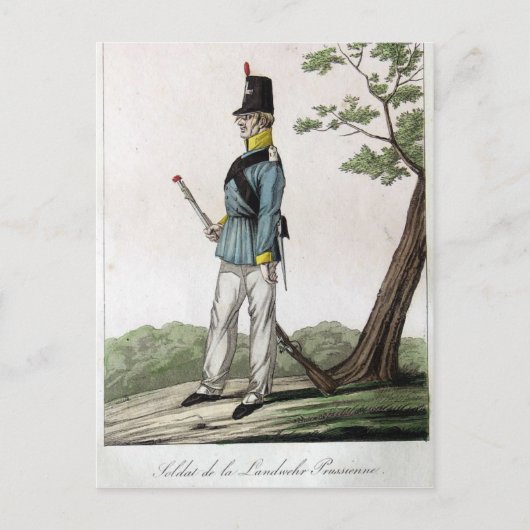 Preußen Landwehr Postkarte (Vorderseite)