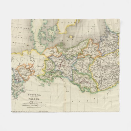Preußen und Polen Fleecedecke (Vorderseite (Horizontal))