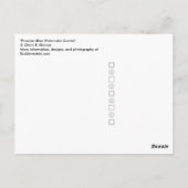 Preußisch Blaue Wasserfarbenkurven Postkarte (Rückseite)