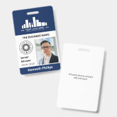 Preußisch Blue Foto & 2 Logos Mitarbeiter ID Ausweis (Vorder- & Rückseite)