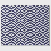 Preußisch Blue Moods Diamond Chevrons Geschenkpapier (Flach)