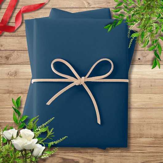 Preußisch Blue Solid Color | Classic | elegant Geschenkpapier Set