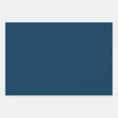 Preußisch Blue Solid Color | Classic | elegant Geschenkpapier Set (Vorderseite 3)