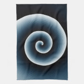 Preußisch Blue Spiral Muster Geschirrtuch (Vertikal)