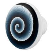Preußisch Blue Spiral Muster Keramikknauf (Rechts)