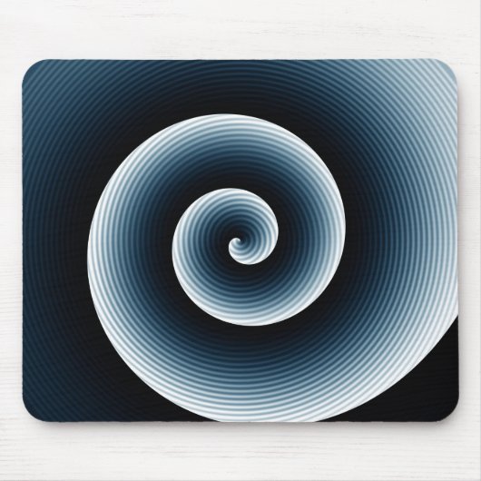 Preußisch Blue Spiral Muster Mousepad (Vorne)