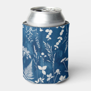 Preußisch Indigo Blau Cyanotyp Farn Botanische Kun Dosenkühler