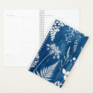 Preußisch Indigo Blau Cyanotyp Farn Botanische Kun Planer