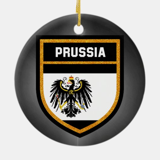preußische Flagge Keramikornament (Hinten)