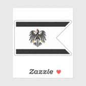 preußische Flagge - Ziviles Abzeichen (1892-1918) Aufkleber (Blatt)