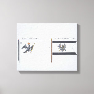 Preußische Flaggen, aus einem französischen Flagge Leinwanddruck