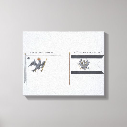 Preußische Flaggen, aus einem französischen Flagge Leinwanddruck (Vorderseite)