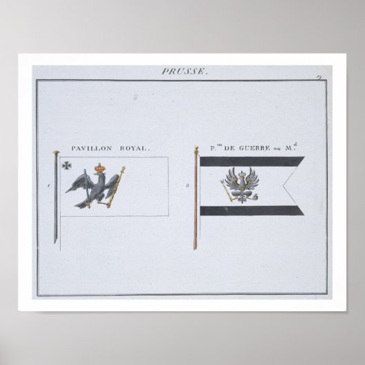 Preußische Flaggen, aus einem französischen Flagge Poster (Vorne)