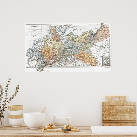 Preußische Karte Poster (Küche)