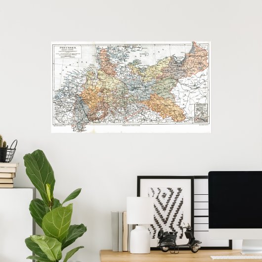 Preußische Karte Poster (Heimbüro)
