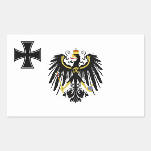 preußische Kriegsflagge Rechteckiger Aufkleber