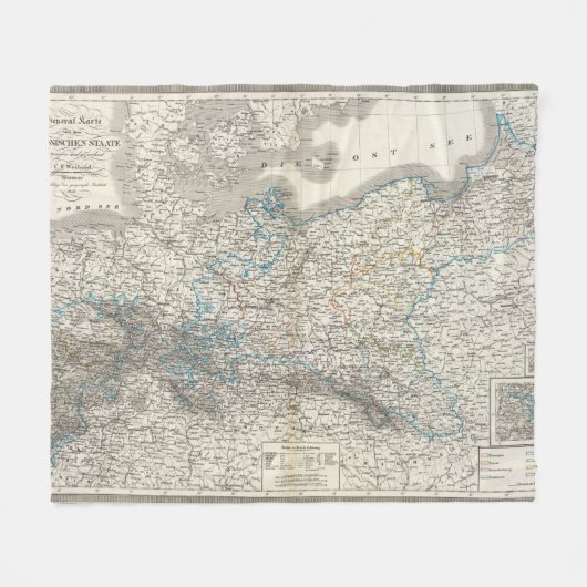 Preussische Staate - preussischer Staat Fleecedecke (Vorderseite (Horizontal))