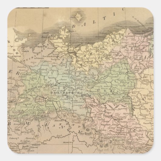 preußische Staaten Quadratischer Aufkleber (Vorderseite)
