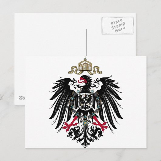 Preußischer Adler Postkarte (Vorne/Hinten)
