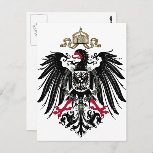 Preußischer Adler Postkarte (Vorne/Hinten)