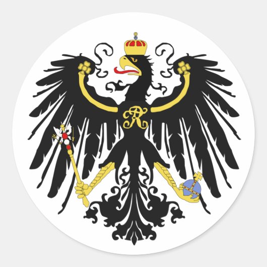 Preußischer Adler - Preußen - Reichsadle Runder Aufkleber (Vorderseite)