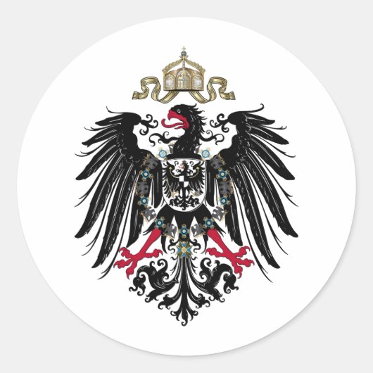 Preußischer Adler Runder Aufkleber (Vorderseite)