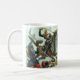 Preußischer Kavallerieangriff Deutsch-Französische Kaffeetasse