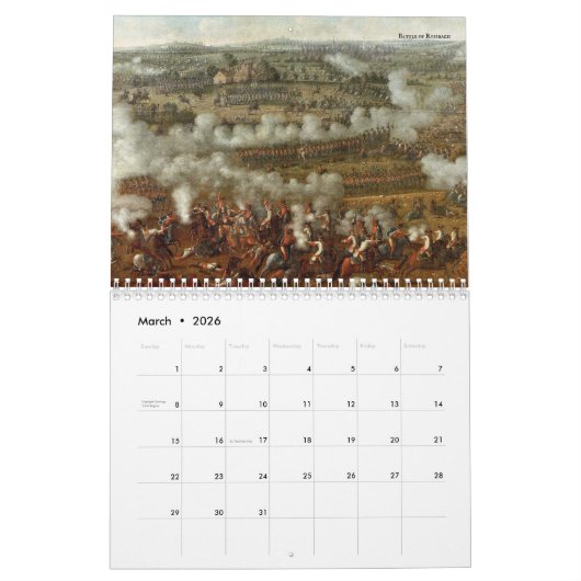 preußischer Ruhm Kalender (Mär 2026)