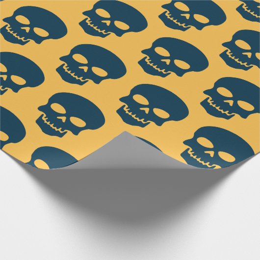 Preußisches Blau auf den Gelbschädeln Geschenkpapier (Ecke)