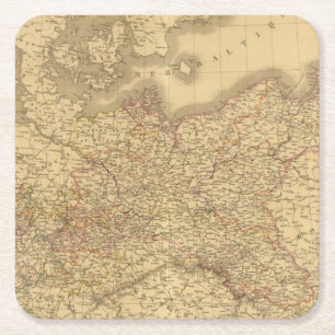 Preussisches Reich 2 Rechteckiger Pappuntersetzer