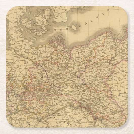 Preussisches Reich 2 Rechteckiger Pappuntersetzer (Vorderseite)