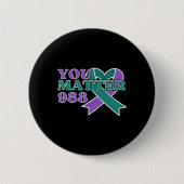Prevention 988 You Problem Awareness Ribbon Button (Vorderseite)