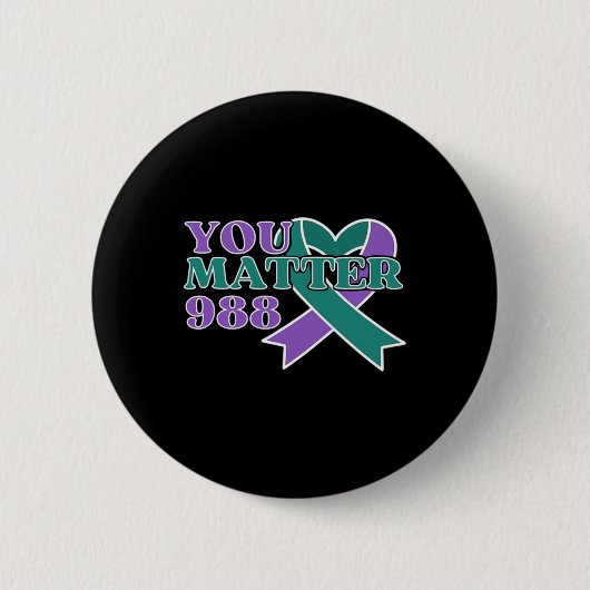Prevention 988 You Problem Awareness Ribbon Button (Vorderseite)