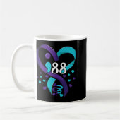 Prevention Awareness 988 Heart Teal And Purple Kaffeetasse (Links)