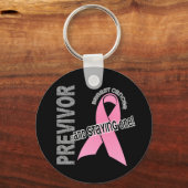 Previvor 1 Brustkrebs Schlüsselanhänger (Vorderseite)