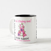 Previvor 9 Brustkrebs Zweifarbige Tasse (Vorderseite Links)