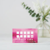 PREWARD LOYALTY CARD Moderne, rosa Aquarellfarbe Treuekarte (Stehend Vorderseite)