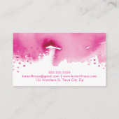 PREWARD LOYALTY CARD Moderne, rosa Aquarellfarbe Treuekarte (Rückseite)