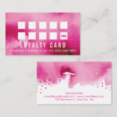 PREWARD LOYALTY CARD Moderne, rosa Aquarellfarbe Treuekarte (Vorne/Hinten)