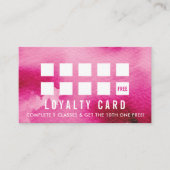 PREWARD LOYALTY CARD Moderne, rosa Aquarellfarbe Treuekarte (Vorderseite)