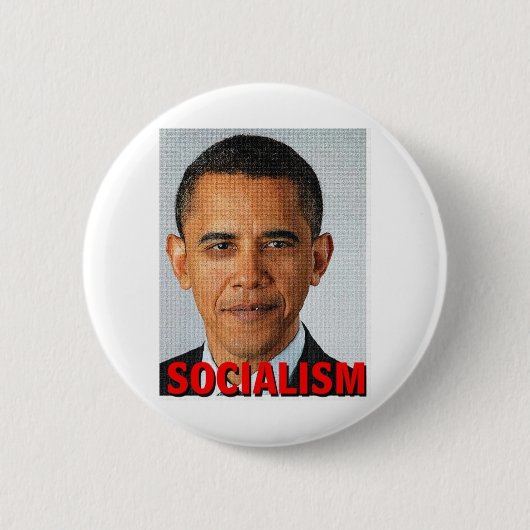 Prez Obama Sozialismus Button (Vorderseite)