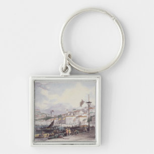 Pria groß, Macao, c.1850 (Farbelitho) Schlüsselanhänger