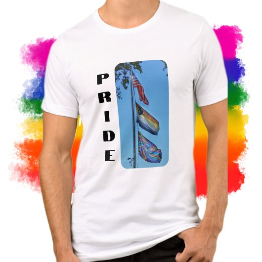 Priags USA Rainbow Peace Bar Brotherhood Tri-Blend Shirt