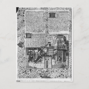 Priam beobachtet den Wiederaufbau der Troy Postkarte