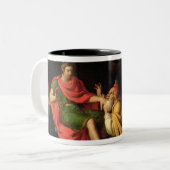 Priam und Achilleus Zweifarbige Tasse (Vorderseite Links)